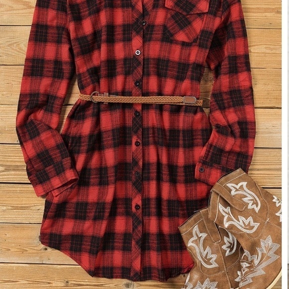 Roots Canada Plaid Shirt Dress - Picture 2 of 3